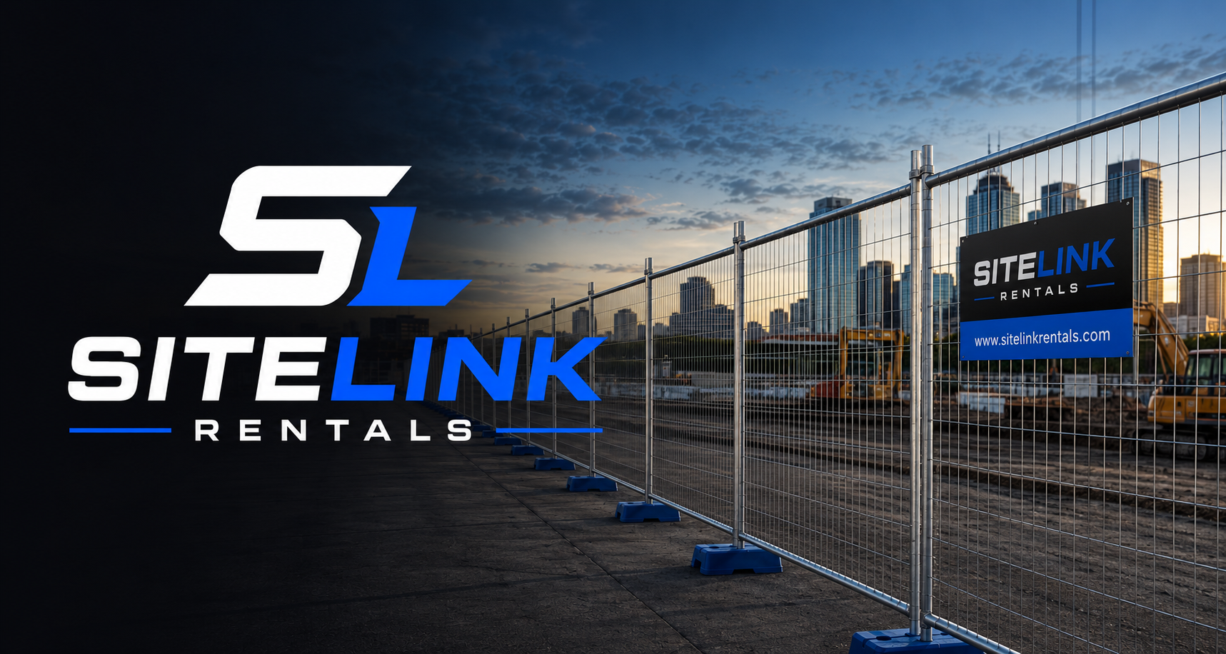 Temporary fence installation for a commercial site