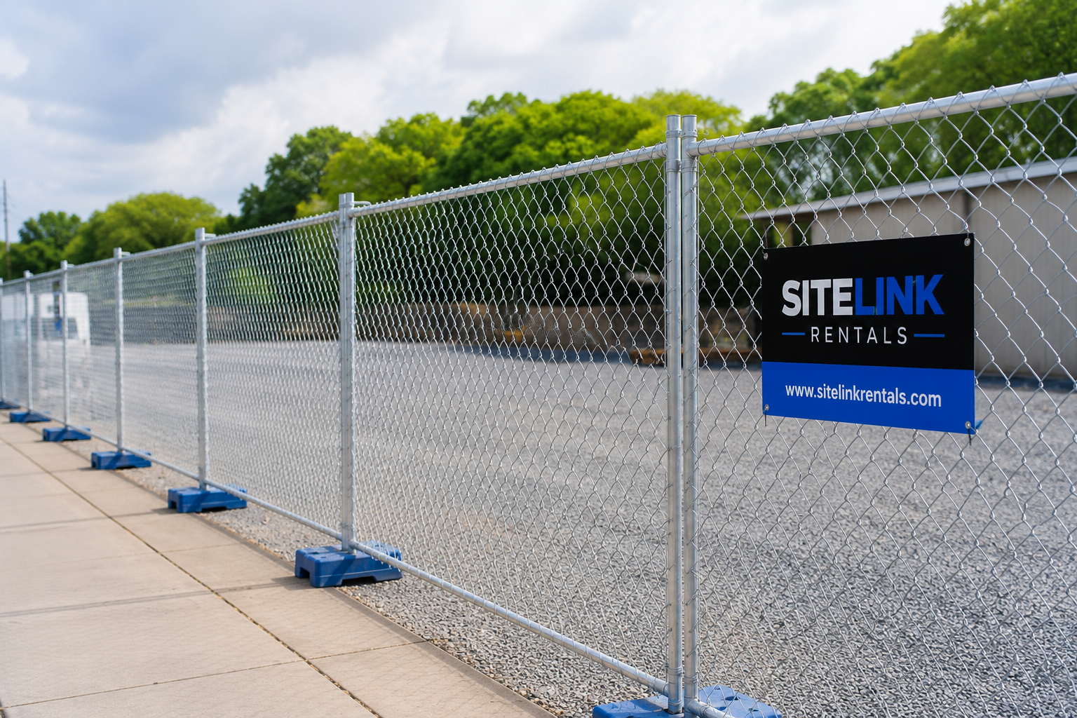 Temporary fencing used for event perimeter control